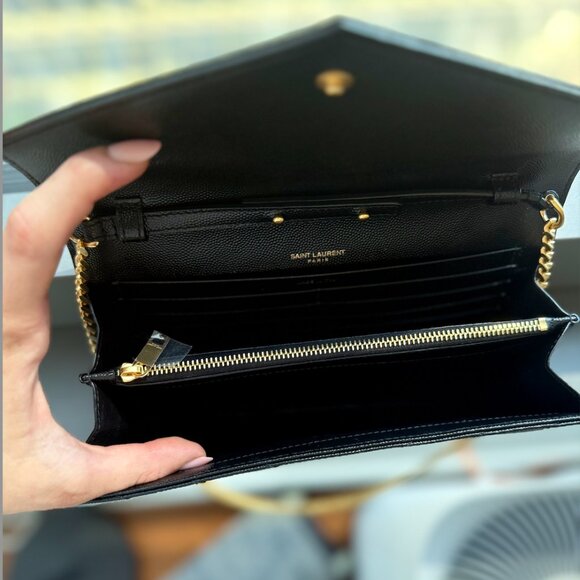 Saint Laurent Cassandre Matelassé Wallet on Chain - YSL Monogram Wallet - Picture 8 of 10